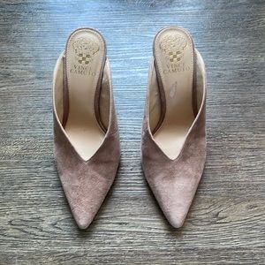 7.5 Vince Camuto Nude Suede Heel